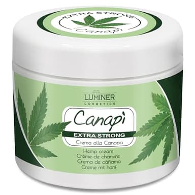 Crema Canapa Extra Forte 200ml, Formula Naturale ad Azione Rapida con Estratti di Olio di Semi di Canapa, Arnica e Artiglio del Diavolo per Massaggi ad Articolazioni e Muscoli. Made In Italy LUMINER