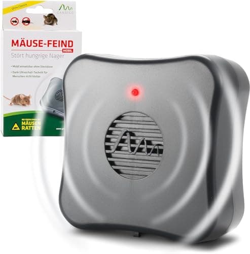 Gardigo® Repellente Topi Portatile | Ultrasuoni per Topi | Dissuasore per Topi | Utilizzo Mobile con Batterie | Copertura Fino a ca.40m² | Scaccia Topi | Repellente Ultrasuoni per Topi