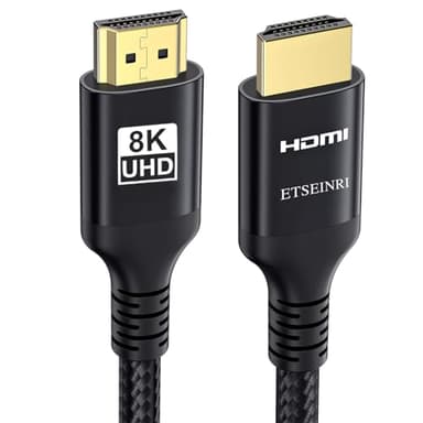 Etseinri 8K 4K Cavo HDMI 10M, Intrecciato in nylon 48Gbps Alta Velocità HDMI® Cavi 4K 240Hz 165Hz 144Hz 120Hz 8K 60Hz 4:4:4 DTS:X eARC HDCP2.3 HDR10+ TV Monitor Proiettore Gaming PC PS5 X-box