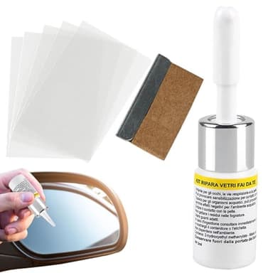 Riparazione parabrezza auto – Kit di riparazione vetri per finestrini auto | Kit di riparazione per parabrezza | Liquido per la riparazione dei vetri | Kit di strumenti per la riparazione dei vetri |