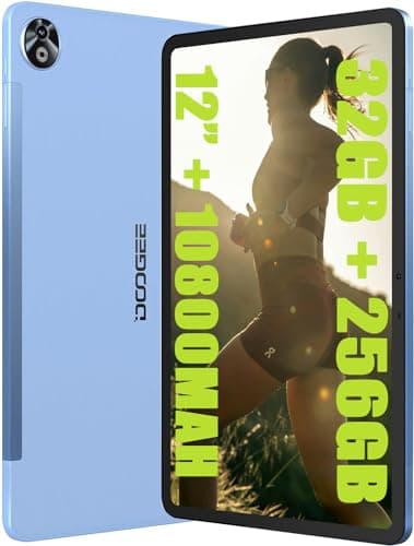 DOOGEE T20 ULTRA Tablet PC, 32GB RAM+256GB ROM(TF 2TB), Helio G99 Octa-Core, Batteria 10800mAh, 12 Pollici 2.4K TÜV SÜD, Dual 4G LTE/SIM, Fotocamera 16MP+8MP, Android 13, Japan Audio/Widevine L1 Blu