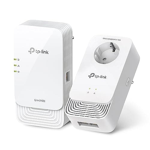 TP-Link PGW2440 KIT Powerline Passante G.hn2400, AX1800Mbps WiFi 6, MIMO, 3 Porte Gigabit Ethernet, Presa di Alimentazione Extra, Plug&Play, EasyMesh