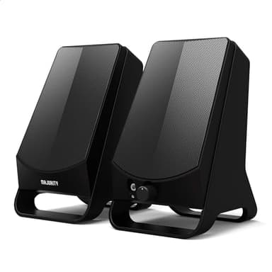 Majority DX10 Mini casse USB 10W per computer fisso, ideali come altoparlanti PC esterni o casse per TV, computer portatile e monitor, collegamento AUX/3,5 mm