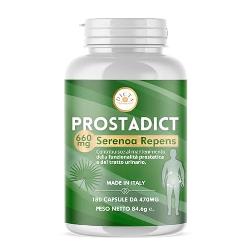 Serenoa Repens 660mg Saw Palmetto 180cps | Integratore Prostata Uomo con Estratto di Epilobio, Ortica e Pygeum per il Supporto delle Vie Urinarie Uomo