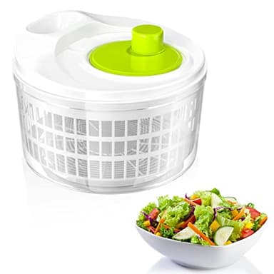 Newaner Centrifuga Insalata Grande, Kitchen Centrifuga per Insalata e Verdura, Lavabile in lavastoviglie, Centrifuga per Insalata Facile e Veloce, capacità: 3L (22.5CM*15CM)