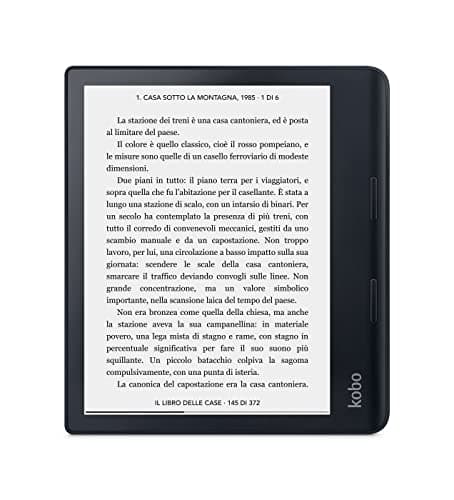Kobo Sage | eReader | Touchscreen antiriflesso 8" HD | Impermeabile | Luminosità e temperatura colore regolabili | Riduzione luce blu | Bluetooth | WiFi | 32 GB | Tecnologia Carta E Ink