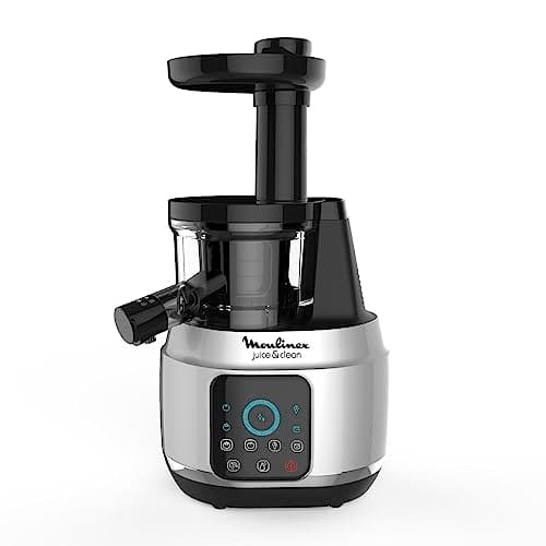 Moulinex ZU420E Juice & Clean, Estrattore di Succo a Freddo, con Teconlogia Easy Clean per una Pulizia Facile, Touch Screen, 0.8 Litri, Alluminio