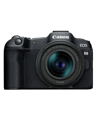 Canon EOS R8 + RF 24-50mm F4.5-6.3 - Fotocamera Digitale Mirrorless - Sensore CMOS Full-Frame da 24,2 MP - Dual Pixel CMOS AF II - Composizione Integrata - Touchscreen LCD - Compatibilità UVC/UAC