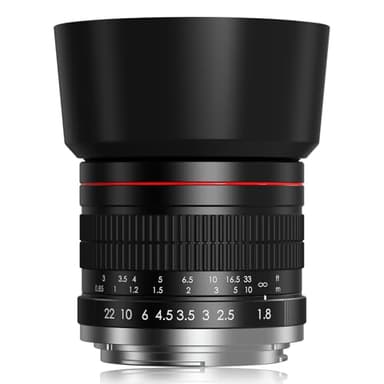 Lightdow RF Obiettivo 85mm F1.8 Manuale, Messa a Fuoco Manuale, Compatibile con Canon RF, Corpo in Metallo, Full Frame, Leggero, per Canon EOS, R3, Ra, R, RP, R1, R5, R6, R6II, R7, R8, R10, R50, R100