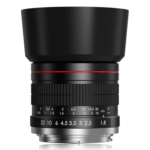 Lightdow RF Obiettivo 85mm F1.8 Manuale, Messa a Fuoco Manuale, Compatibile con Canon RF, Corpo in Metallo, Full Frame, Leggero, per Canon EOS, R3, Ra, R, RP, R1, R5, R6, R6II, R7, R8, R10, R50, R100