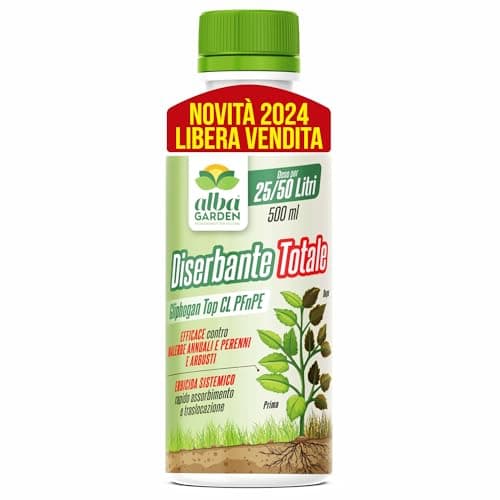 Albagarden - Diserbante Totale Potente - Glifosate Per Erbacce A Azione Sistemica Disseccante- Erbicida Per Diserbo - Seccatutto A Base Di Glifosato Libera Vendita X 500 ML