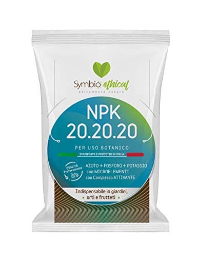 SYMBIOETHICAL - NPK 20-20-20 Fertilizzante Universale con Azoto, Fosforo, Potassio e Microelementi più Complesso Attivante, Made in Italy, 1 kg
