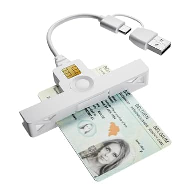 2 in 1 USB A/C Lettore Smart Card Tessera Sanitaria,Lettore Schede Firma Digitale, Plug&Play, Supporto Carta Nazionale dei Servizi(CNS), Tessera Sanitaria(TSN), Lecteur Carte Puce Pour Windows
