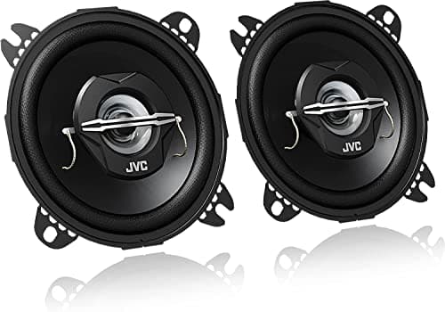 JVC CS-J420X Altoparlanti, Coassiale a 2 vie, Profondità di montaggio 43.1 mm, 210W Peak/21W RMS, Nero, 10 cm (4")