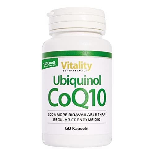 Coenzima q10, Ubiquinolo fino all'800% più biodisponibile del normale CoQ10, 100 mg di ubichinolo. Senza additivi. Energia Antiossidanti Anti-invecchiamento. Vitality Nutrition di VitaminExpress
