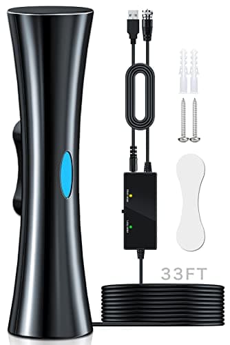 620+KM Antenna TV Interna Amplificata Potente, 2025 più recente Antenna TV Portatile con Amplificatore di Segnale per TVs 4K 1080P HDTV e VHF UHF-10M Cavo Coassiale