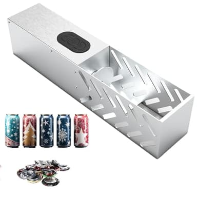 QJJML Frantoio Elettrico per lattine a Parete, schiaccia e ricicla Facilmente lattine di Alluminio, per lattine di seltzer, Soda, Cola e Birra da 12 Once ~ 16 Once