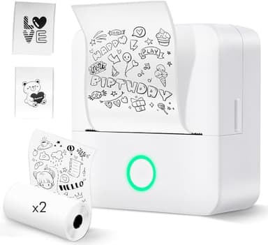 Etichettatrice, Mini Stampante Etichette Adesive, Etichettatrice Etichette Adesive, Stampante Etichette Adesive Termica Etichettatrice Adesive Personalizzate Bluetooth per iOS Android uso in casa