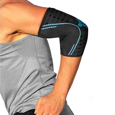Bonmedico Tutore Epicondilite Gomito - Fascia di Compressione per Protezione Braccio, Taglia L - Gomitiera Elastica Unisex per Supporto ai Gomiti