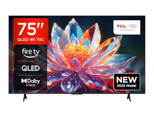 TCL 75T6C 75" QLED 4K HDR, Fire (Smart con Dolby Vision e Atmos, HDR10+, Premi e Chiedi ad Alexa)