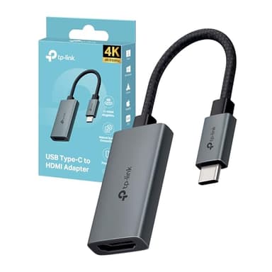 TP-Link UA520C Adattatore HDMI USB C fino a 4K@60Hz, Compatibile con desktop, smartphone, laptop, tablet, MacOS, Windows, iPadOS, iOS, Android, Linux OS e Chrome OS, con Cavo Intrecciato lungo 100mm
