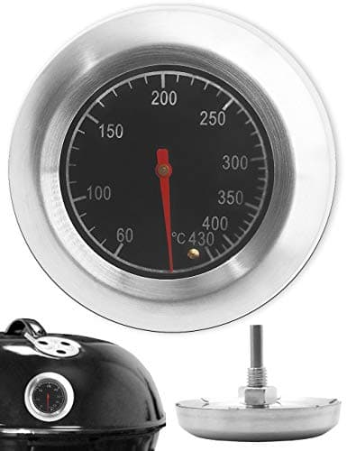 HomeTools. - Termometro analogico per barbecue, resistente alla temperatura, per BBQ e affumicatore, diametro 5 cm, range 10°C - 400°C