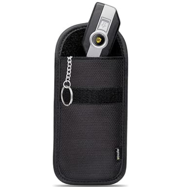 EXOSFER - Custodia Schermata Chiave Keyless. Gabbia Faraday Antifurto Auto. Blocco segnale RFID/Chiavi Telecomando e Telepedaggio Schermatura Rinforzata Contro il Pirataggio - Ripstop Medium Singolo