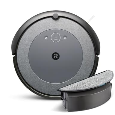 iRobot Roomba Combo i5, Robot Aspirapolvere Lavapavimenti, Mappatura Intelligente, Wi-Fi, Rilevamento Ostacoli, 2 Spazzole in Gomma Multi-Superficie, Programmabile con App e Assistente Vocale