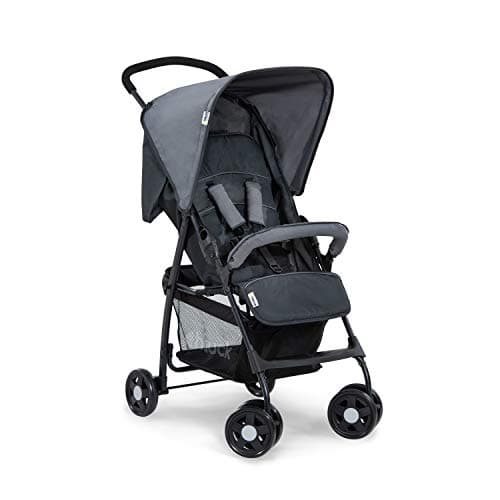 Hauck Passeggino Sport - Passeggino Leggero 5.9 kg - Passeggino Compatto, Pieghevole e Piccolo - Reclinabile, Cappotta Parasole e Grande Cesto Portaoggetti - Grigio Melange