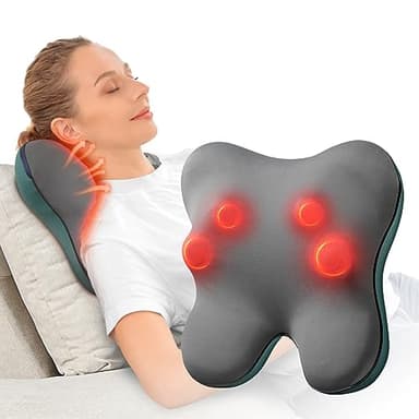 Bob and Brad EZBack Massaggiatore Cervicale con Cordone, Massaggiatore Schiena con Profondo Massaggio Impastante e Funzione di Riscaldamento, Elettrici Shiatsu Cuscino Massaggiante Come Regalo