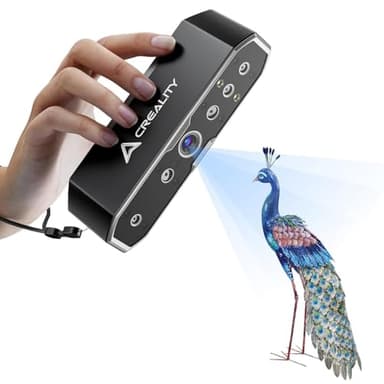 Creality CR-Scan Otter - Scanner 3D per Stampa 3D, 0.02 mm Precisione Scanner Portatile, Quattro Lenti 24 Bit Full-color Scansione, Gamma 10-2000 mm,Scanner Anti-shake per Windows Mac OS