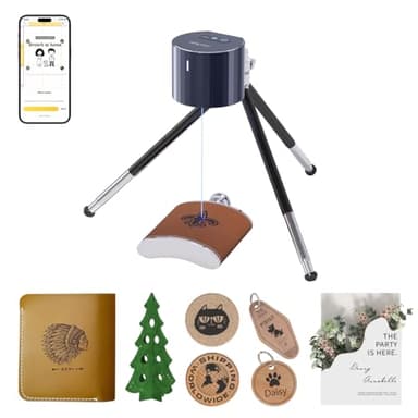 LaserPecker L1 Pro Incisore Laser, Laser Cutter Portatile Taglio Laser Strumenti, Macchina Taglio Laser con Supporto da Tavolo e Occhiali Protettivi Incisione Laser per Legno Pelle Acrilico, Basic