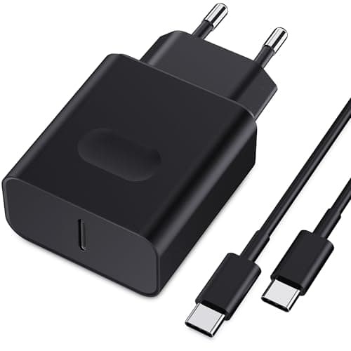 45W USB C Caricatore Caricabatterie per Samsung Galaxy S25 S24 S23 S23+ /S23 Ultra /S22/S21/S20/Note20/A73/A53/S10 con 2M Cavo, Nanaisse USBC Presa Carica Alimentatore Tipo C Spina Ricarica Adattatore