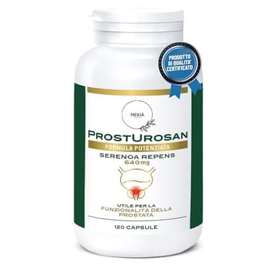 Mekià® SERENOA REPENS 640 mg Alta titolazione,120 capsule integratore Vie Urinarie Integratori Prostata Uomo. SAW PALMETTO naturale con Uva Ursina, Zinco Ortica, Semi di Zucca, Epilobio, Pygeum