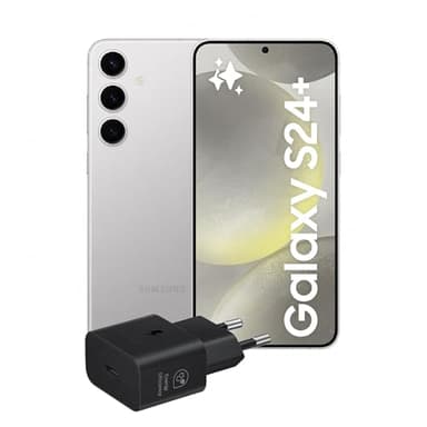Samsung Galaxy S24+ Smartphone AI, Caricatore incluso, Display 6.7'' QHD+ Dynamic AMOLED 2X, Fotocamera 50MP, RAM 12GB, 256GB, 4.900 mAh, Marble Gray [Versione italiana]