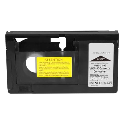 Laroal Adattatore per Cassette VHS-C Convertitore VHS Convertitore Video Adattatore per Scatola convertitore VHS Lettore di Nastri per VHS in VHSC Non Compatibile con 8mm Mini DV Hi8