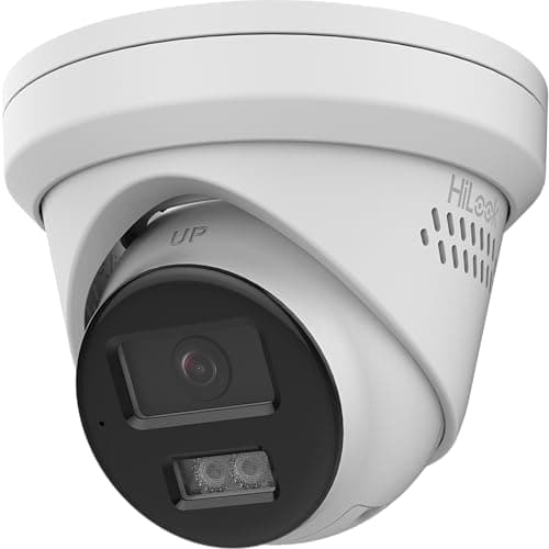 HiLook HIKVISION - Telecamera di sorveglianza esterna, risoluzione 4 K/8 MP, senza Wi-Fi, LAN/PoE, telecamera esterna con sensore di movimento, telecamera esterna, visione notturna, slot per schede SD