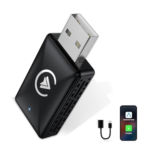 Embui Adattatore wireless per auto Android e Carplay, 2 a 1 stick wireless converte auto Android cablate/Carplay in wireless, adatto per auto con AA e Carplay, cavo USB C/A Mini versione
