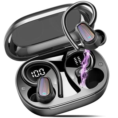 OYIB Cuffie Bluetooth Sport, Auricolari Bluetooth 5.4 con 3D Hi-Fi Stereo, 50Ore Cuffie Wireless In Ear con CVC8.0 Mic, Cuffiette Bluetooth Display LED/IPX7 Impermeabili, Cuffie Senza Fili per Sport
