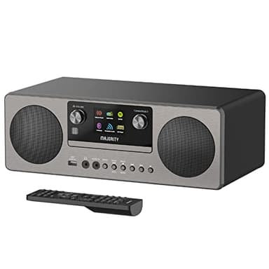Radio Internet Wifi con radio DAB+ | Stereo Casa Bluetooth e Wifi con Lettore CD | Hi Fi Stereo Casa con Spotify Connect e Podcast | DAB Radio con FM | Majority Humboldt Sistema Hi Fi All In One