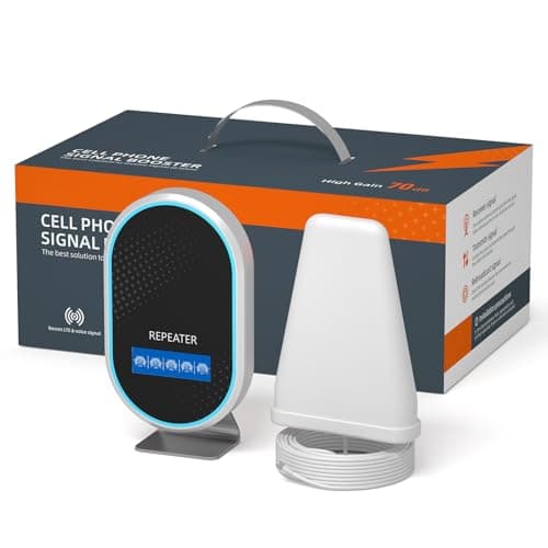Amplificatore Segnale Cellulare per Casa fino a 250㎡, Facile Installazione con Antenna Incorporata, Display LCD HD, Ripetitore Segnale Cellulare 4G LTE 5G per Wind Tre,TIM,Iliad