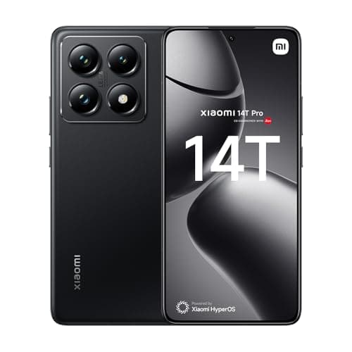 Xiaomi 14T Pro (Smartphone) Display da 6.67'' 144Hz Next-Generation AI, MTK 9300+, Leica Summilux, AISP, Supporta HyperCharge 120W e 50W wireless, 3.4GHz, 12GB+256GB, Titan Black