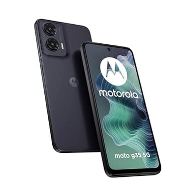 moto g35 5G (4/256GB, display 6.72" FHD+ 120Hz, 50+8MP, 5000 mAh, selfie 16MP, ricarica 18W, NFC, Android 14 stock, cover protettiva inclusa), Midnight Black