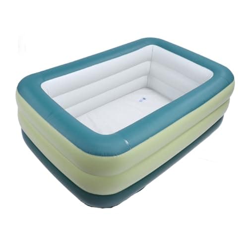 Piscina gonfiabile rettangolare, piscina per grande per feste estive per adulti, piscina gonfiabile, piscina per famiglie, vasca gonfiabile pieghevole per giardino, esterno (184L)