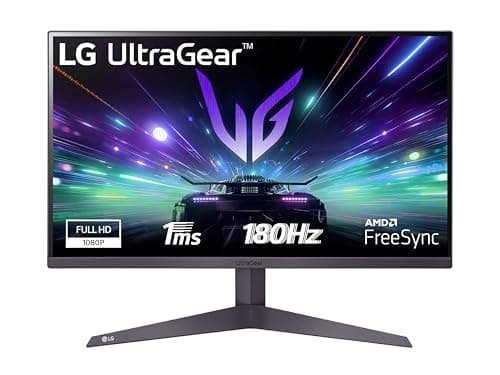 LG UltraGear 24GS50F Monitor Gaming 24" FHD (1920x1080), 180Hz, 1ms, AMD FreeSync, HDR 10, HDMI 1.4, DisplayPort 1.2, Uscita Cuffie, Flicker Safe, Nero