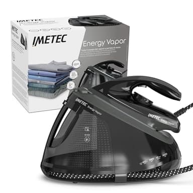 Imetec Energy Vapor, Ferro da Stiro con Generatore di Vapore, 6.5 BAR Pump, Colpo Vapore 400 g, 2400 W, Piastra Fluid Ceramic, Bloccaferro, Autospegnimento, Dispositivo di Pulizia, Tecnologia ECO
