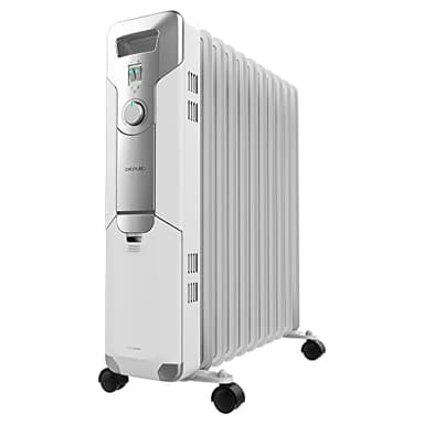 Cecotec Radiatore Elettrico Olio ReadyWarm 11000 Space. 11 Moduli, Basso Consumo, 2500 W, 3 Livelli, Raccolta, Sistema di Sicurezza, Ruote, 25 m2