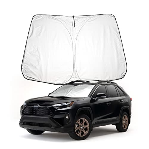 BIXUAN RAV 4 2024 Parasole compatibile con Toyota RAV4 RAV 5 Serie 50 2019 2020 2021 2022 2023 2024 Parabrezza per RAV4 Auto Parabrezza Parasole Anteriore Bloccato Copertura UV