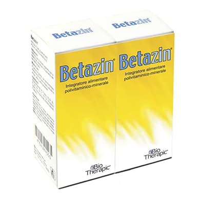 BETAZIN | Integratore MULTIVITAMINICO per bambini | Con Luteina per gli occhi | Con Iodio e Zinco per le Difese Immunitarie | Flacone da 30 ml con Contagocce | 2 confezioni
