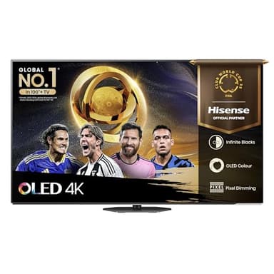 Hisense TV 65" OLED 4K 65A8DN, Smart TV VIDAA U8, Dolby Vision IQ, HDR 10+ Adaptive, 120Hz Game Mode PRO, Dolby Atmos, Alexa Built-in, VIDAA Voice, Tuner DVB-T2/S2 HEVC 10, lativù 4K